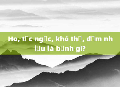 Ho, tức ngực, khó thở, đờm nhiều là bệnh gì?