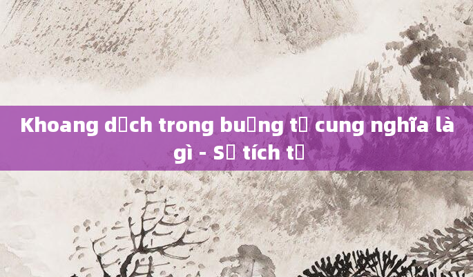 Khoang dịch trong buồng tử cung nghĩa là gì - Sự tích tụ