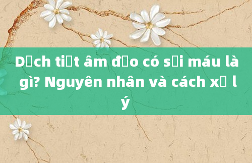 Dịch tiết âm đạo có sợi máu là gì? Nguyên nhân và cách xử lý