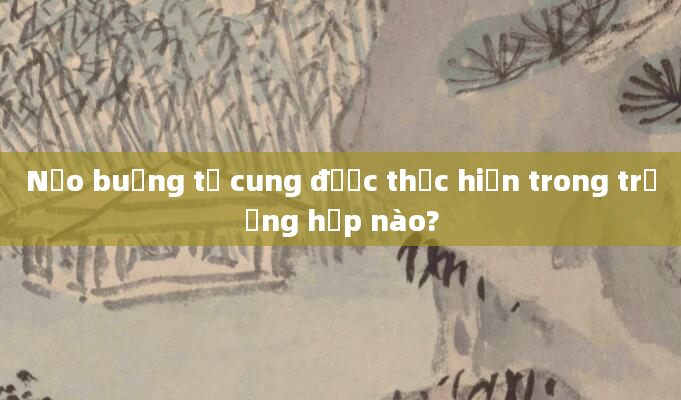 Nạo buồng tử cung được thực hiện trong trường hợp nào?