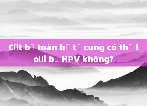 Cắt bỏ toàn bộ tử cung có thể loại bỏ HPV không?