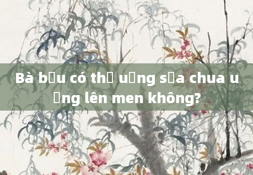 Bà bầu có thể uống sữa chua uống lên men không?
