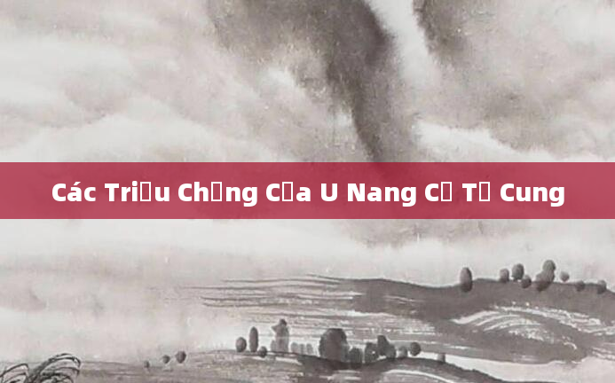 Các Triệu Chứng Của U Nang Cổ Tử Cung