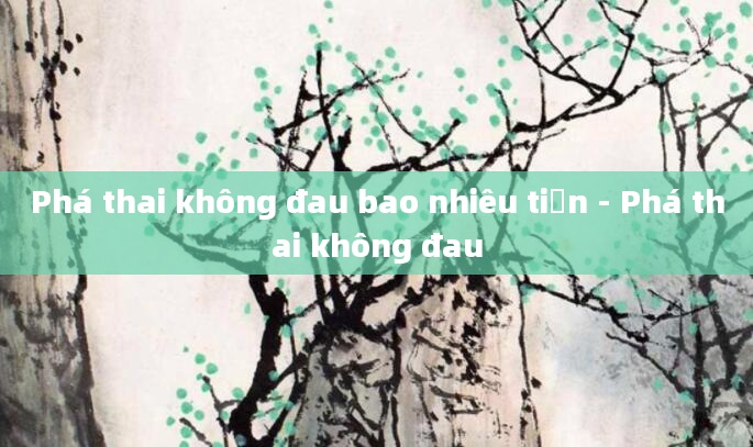 Phá thai không đau bao nhiêu tiền - Phá thai không đau