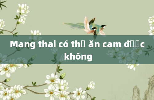 Mang thai có thể ăn cam được không
