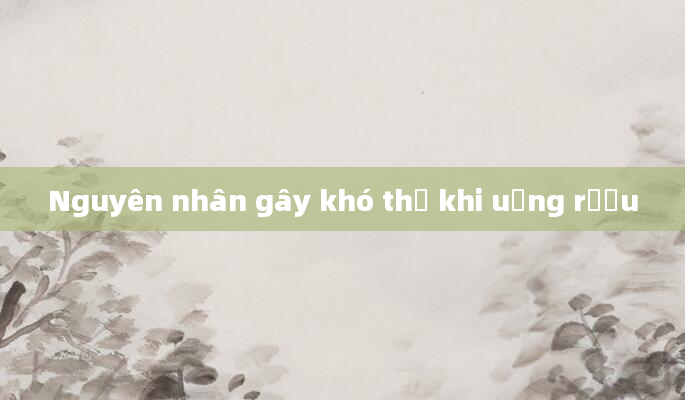 Nguyên nhân gây khó thở khi uống rượu