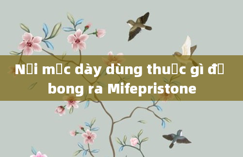 Nội mạc dày dùng thuốc gì để bong ra Mifepristone