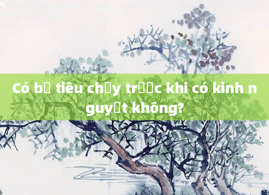 Có bị tiêu chảy trước khi có kinh nguyệt không?