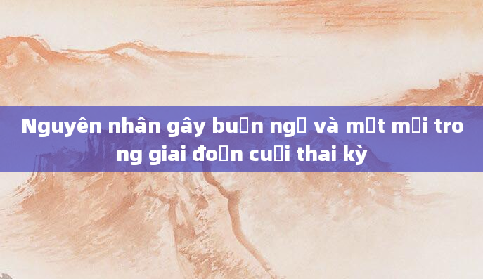 Nguyên nhân gây buồn ngủ và mệt mỏi trong giai đoạn cuối thai kỳ