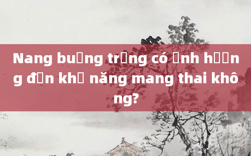 Nang buồng trứng có ảnh hưởng đến khả năng mang thai không?