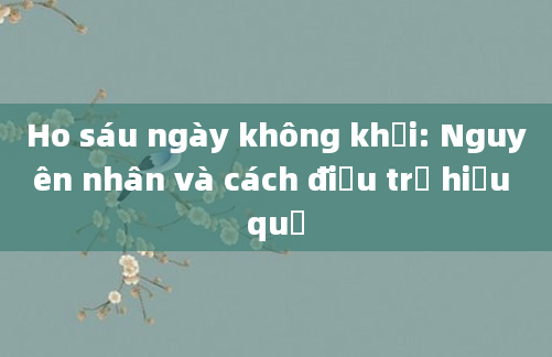 Ho sáu ngày không khỏi: Nguyên nhân và cách điều trị hiệu quả