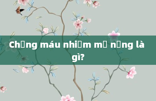 Chứng máu nhiễm mỡ nặng là gì?