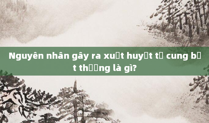 Nguyên nhân gây ra xuất huyết tử cung bất thường là gì?
